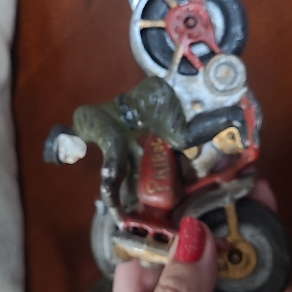 Vintage Cast Iron Patrol Men Set Motorcycle Figurines - Picture 6 of 8